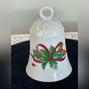 Vintage ceramic Holly & berries Christmas bell | JAPAN | vintage bell Christmas